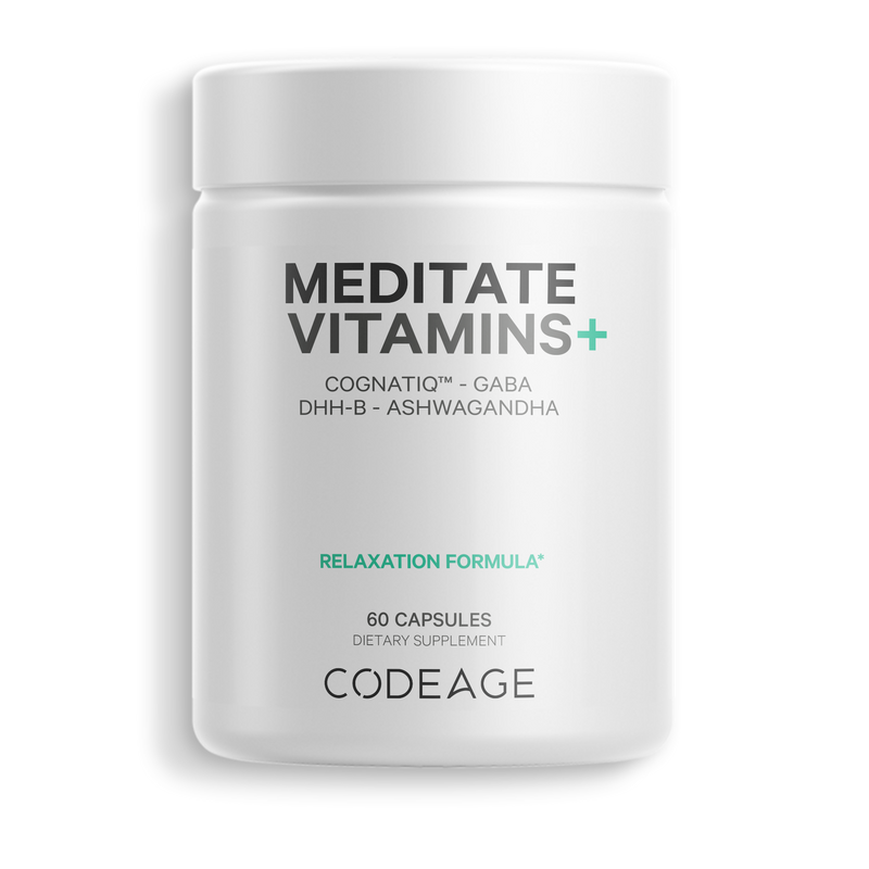 Codeage Meditation Stress Relief Supplement Nutrition Vitamins Ingredients Capsules Anxiety