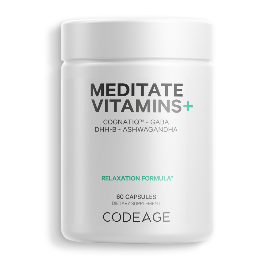 Codeage Meditation Stress Relief Supplement Nutrition Vitamins Ingredients Capsules Anxiety