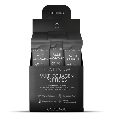 Codeage Multi Collagen Platinum Biotin Keratin Vitamin C Sachet Stick Pack