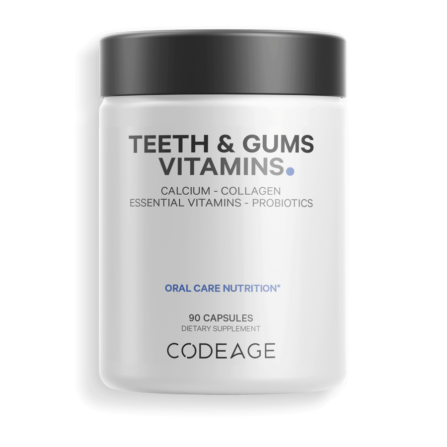 Codeage Teeth Gums Oracl Care Calcium Collagen Phosphorous Supplements Cavity Vitamins Zinc Front