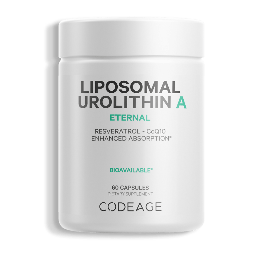 Codeage Liposomal Urolithin A supplement, resveratrol, betaine anhydrous, CoQ10 capsules mitochondrial support