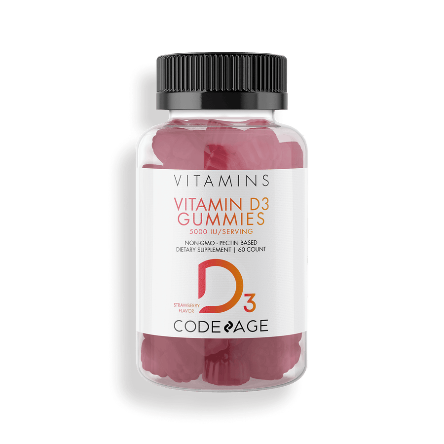 Vitamin D3 Gummies Chewable gummy Daily Vitamin Codeage Strawberry Flavor Pectin Based